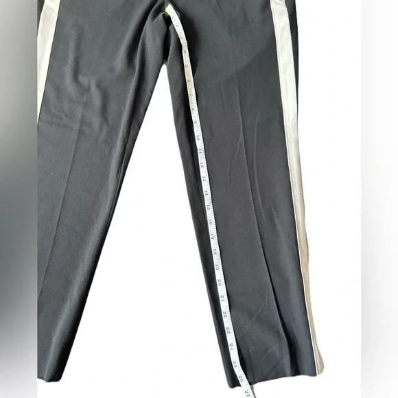 Banana Republic Avery Striped Tuxedo Pants Black White SZ 4 - Picture 8 of 10